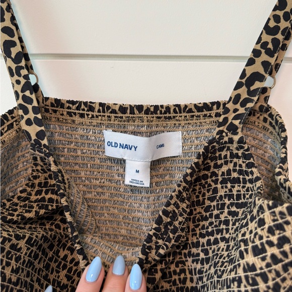 Old Navy Smocked Leopard Print Midi Dress Size M - Picture 4 of 5